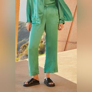 Green Silk Trousers